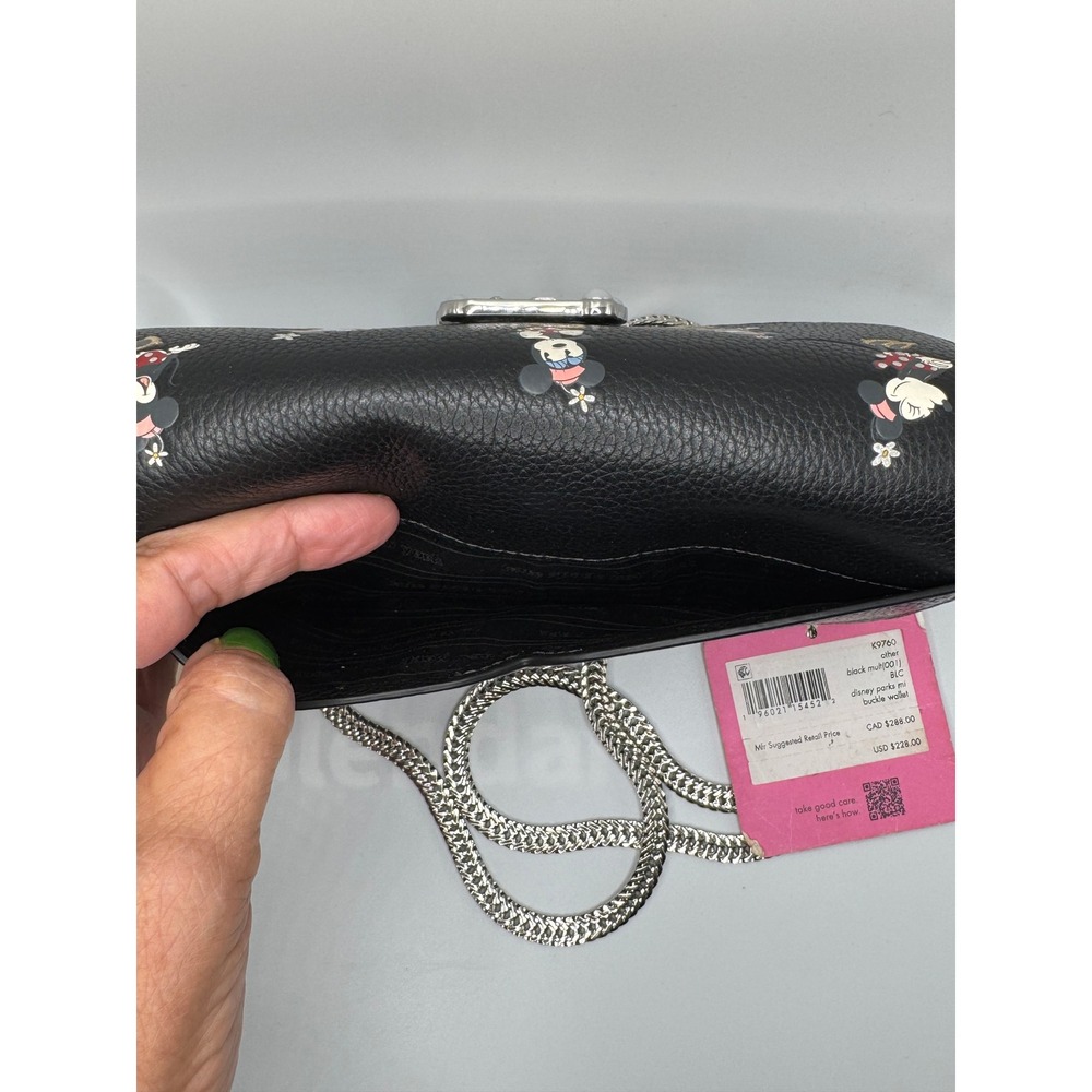 Disney Parks Kate Spade Mickey Mouse Buckle‎ Wallet Crossbody Bag - Picture 7 of 9